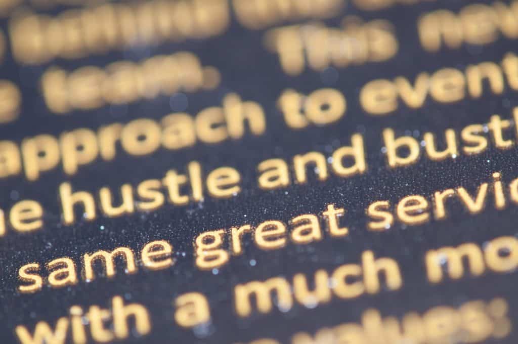 words on paper